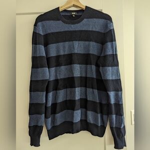 Uniqlo Men's Blue Cotton/Cashmere Sweater
